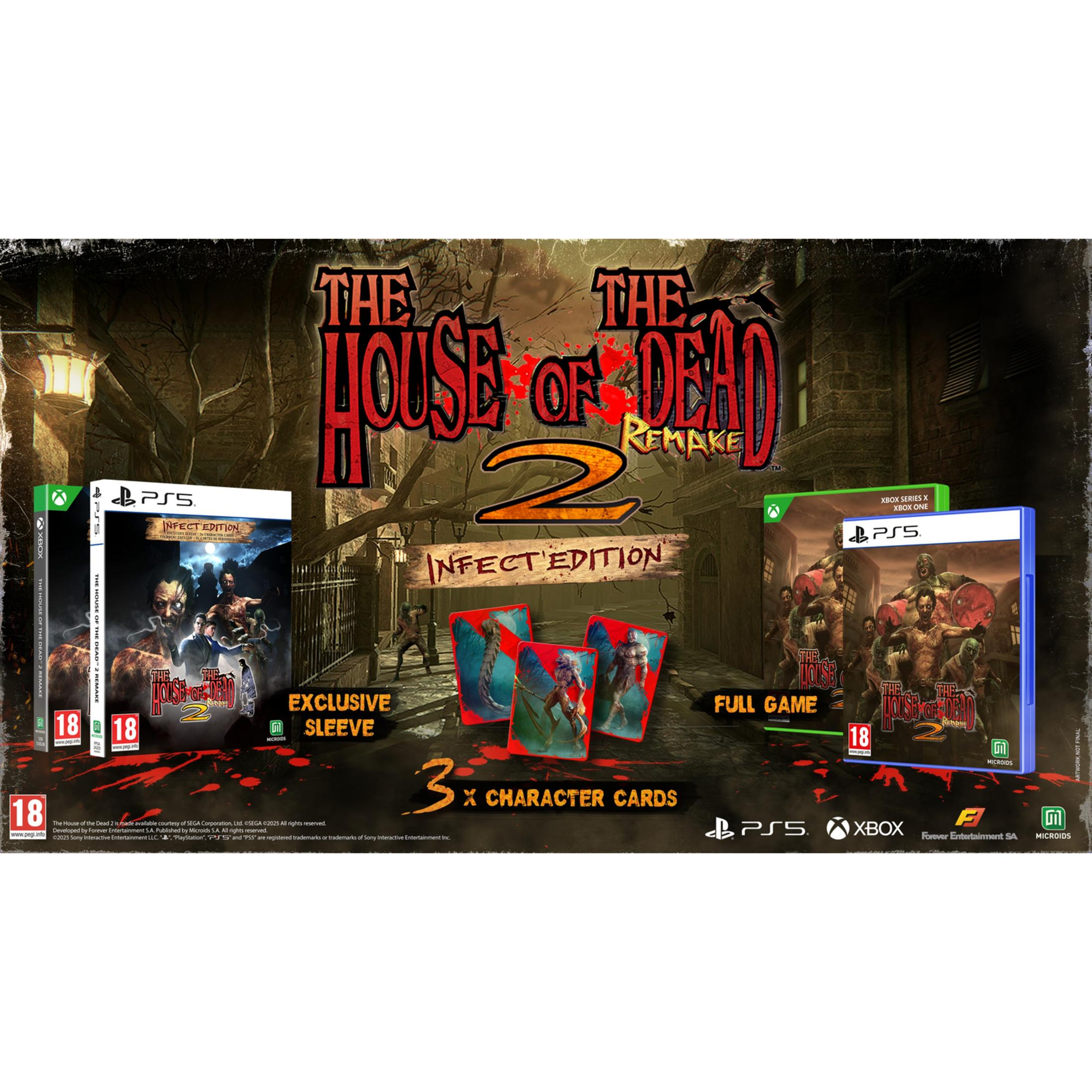 Pudełka gry The House of the Dead 2 Remake na PS5 i Xbox, z kartami postaci.