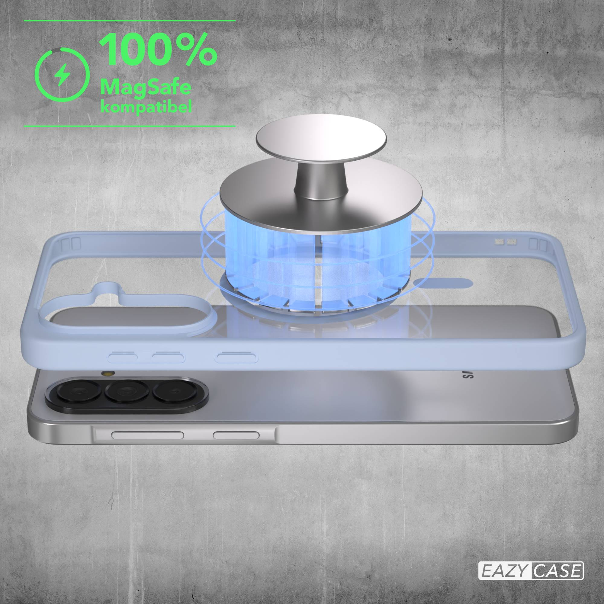 Ein Handycase mit MagSafe-Kompatibilität und einem Ladesymbol.