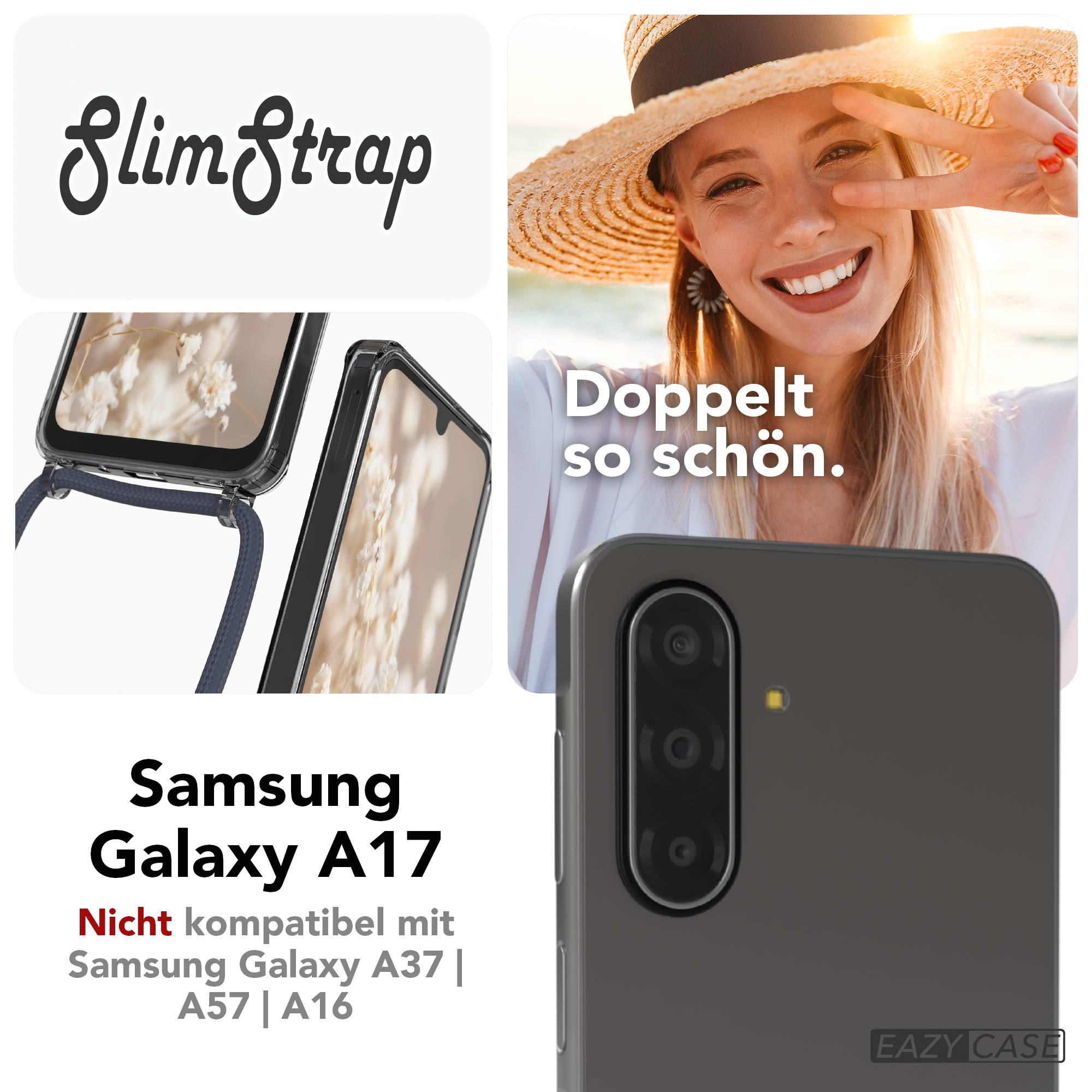 SlimStrap Handyhülle für Samsung Galaxy A17, mit Foto von Frau