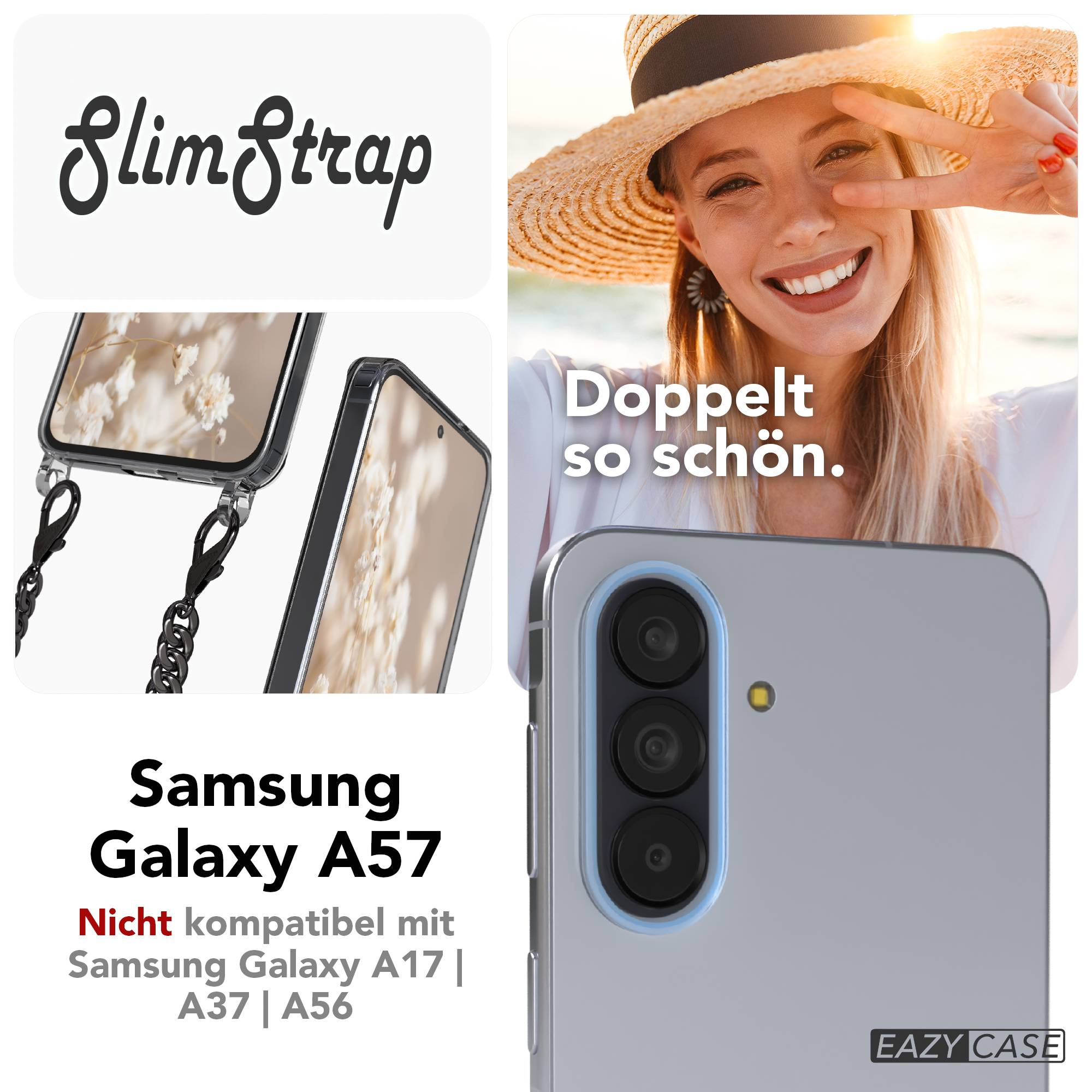 SlimStrap-Handyhülle für Samsung Galaxy A57 mit Kette