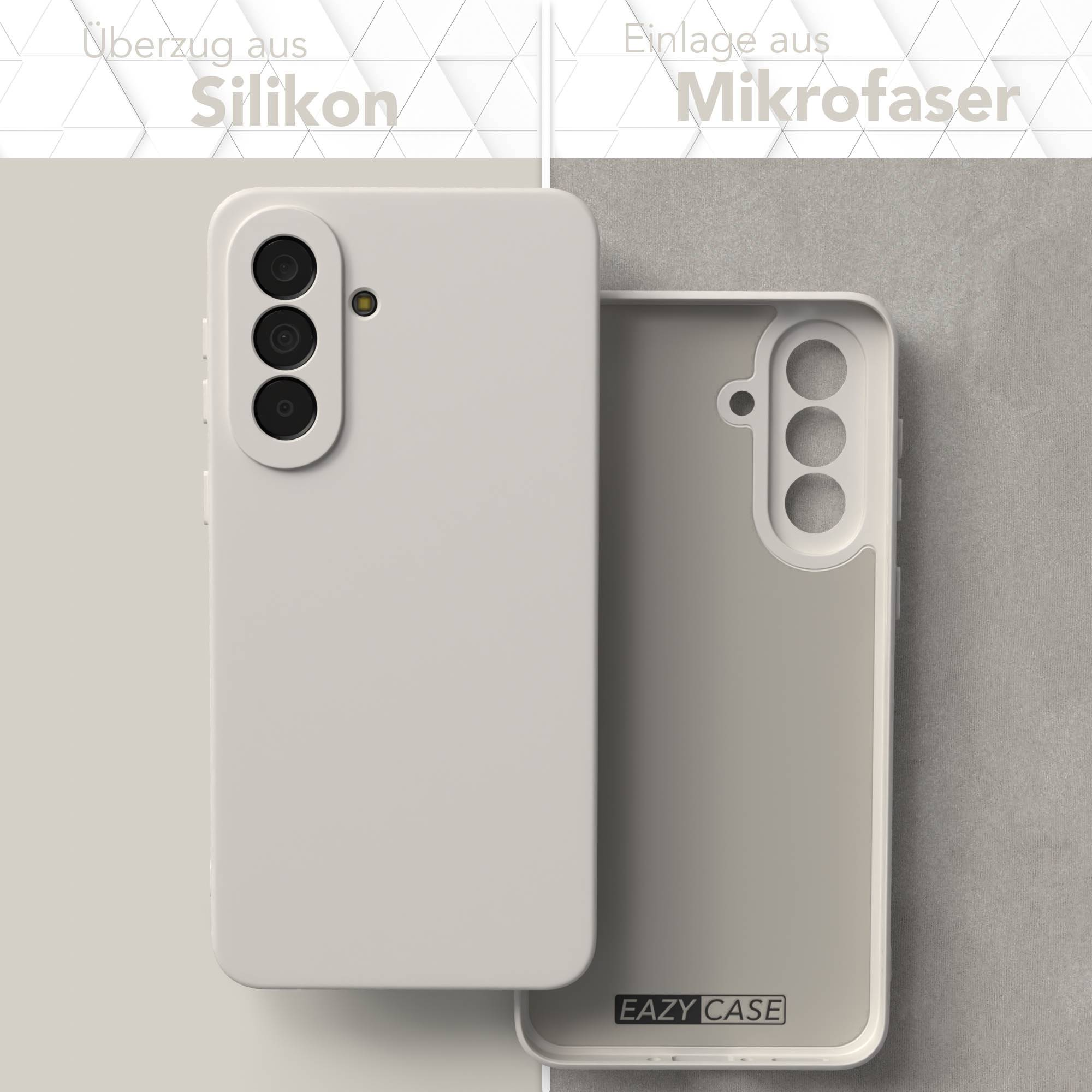 Zwei Handyhüllen, eine aus Silikon, eine aus Mikrofaser.
