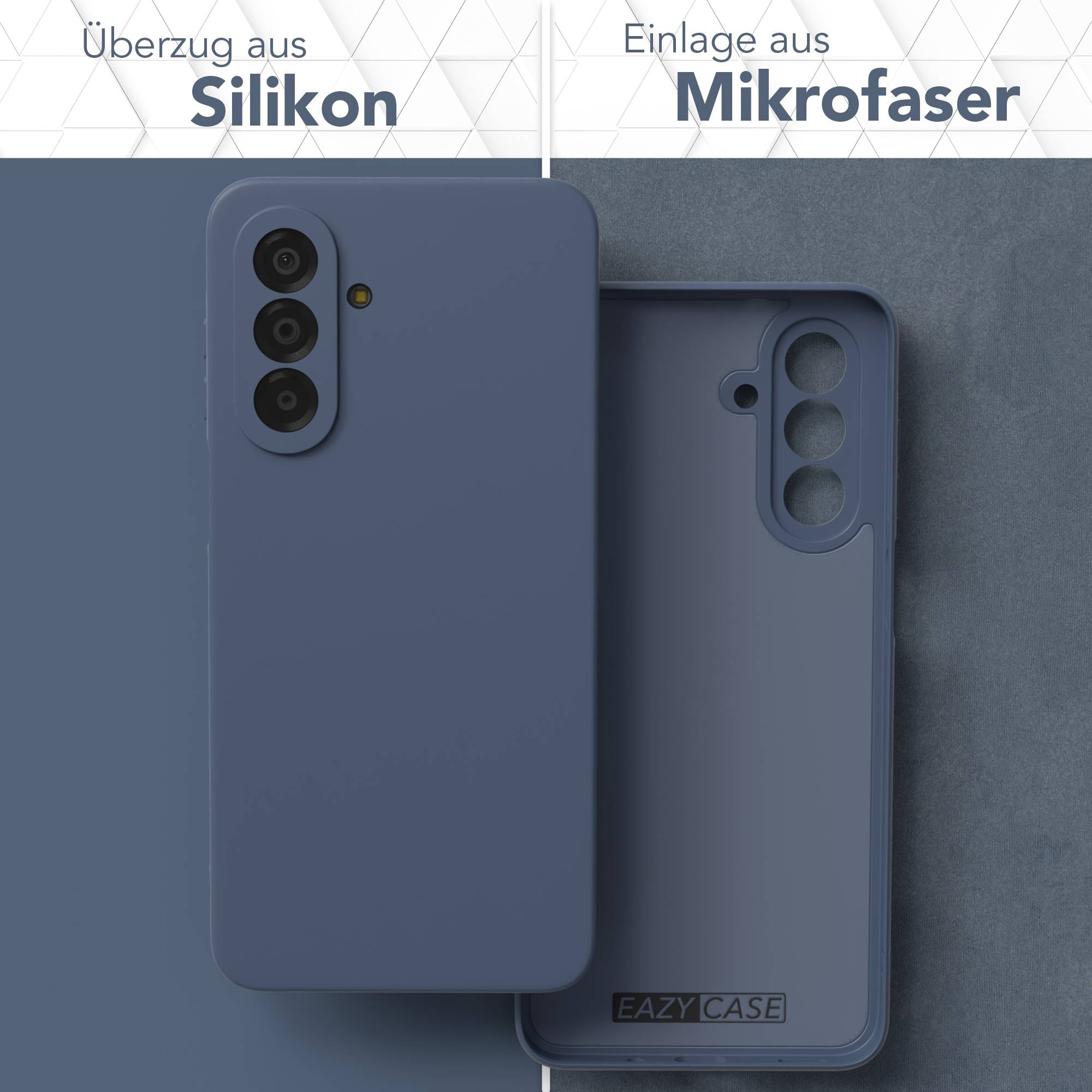 Zwei Handyhüllen, eine aus Silikon, eine aus Mikrofaser.