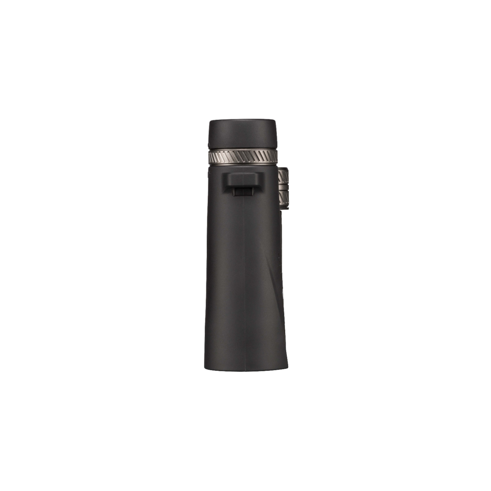 Un monocular negro con anillos plateados en la parte superior, sobre fondo blanco.