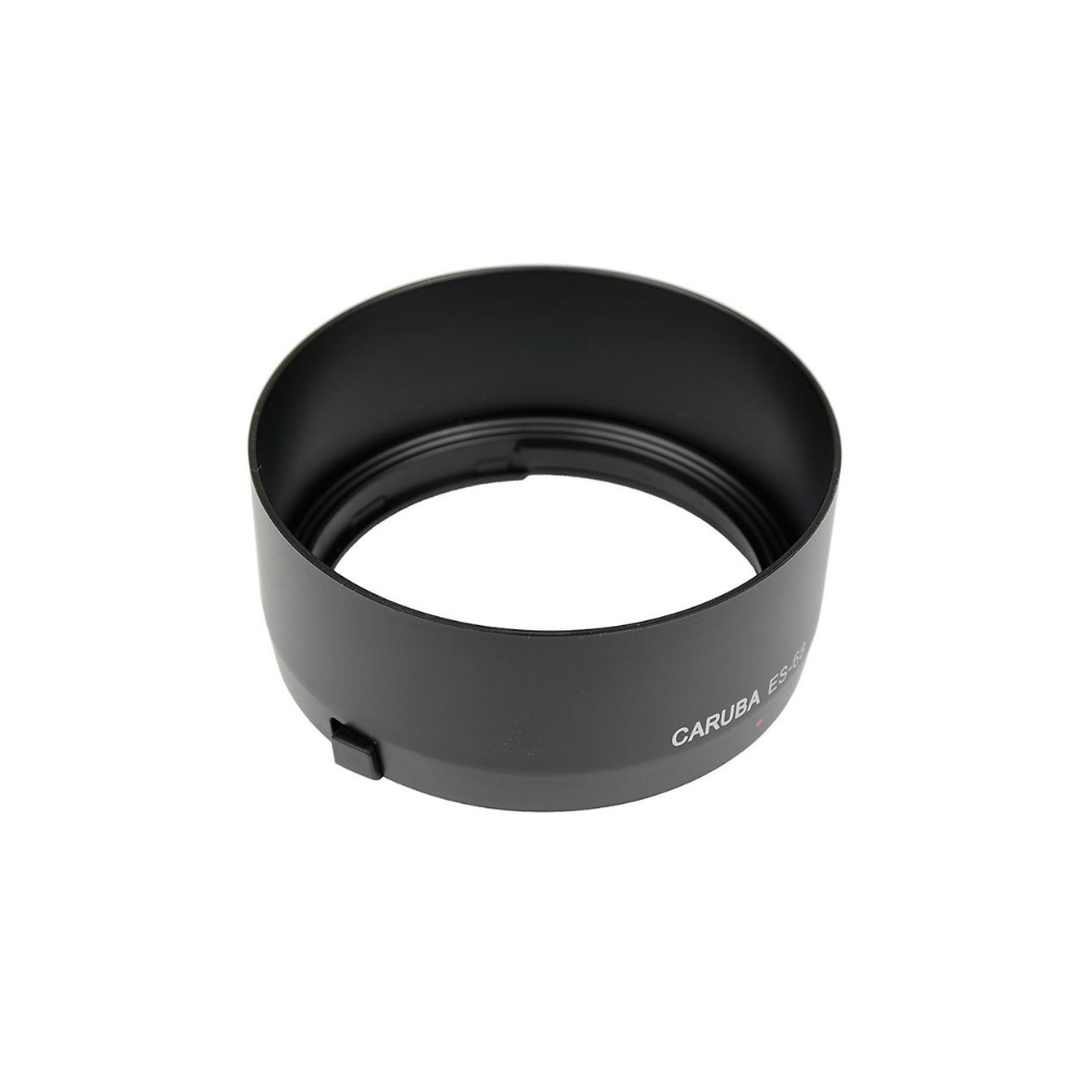 Black lens hood with CARUBA ES-65 lettering on a white background.