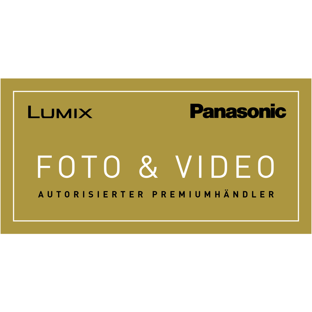 LUMIX Panasonic Foto & Video autorisierter Premium Händler Logo.