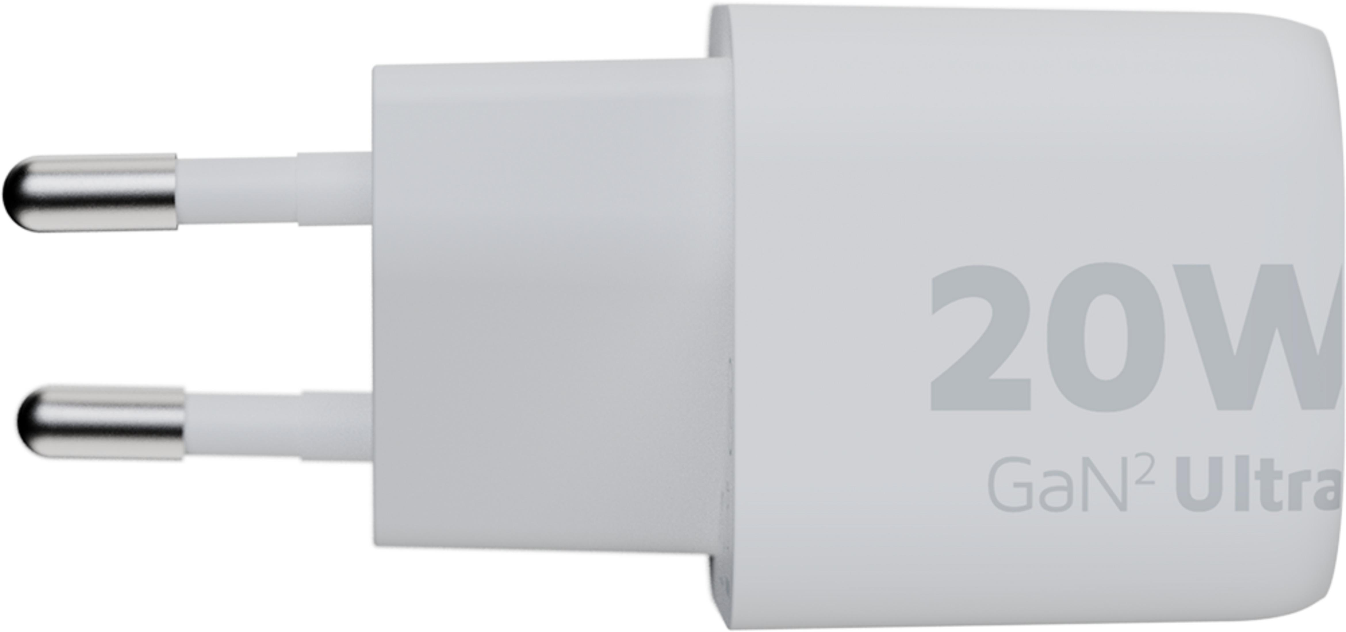 Spina di ricarica bianca 20W GaN² Ultra.