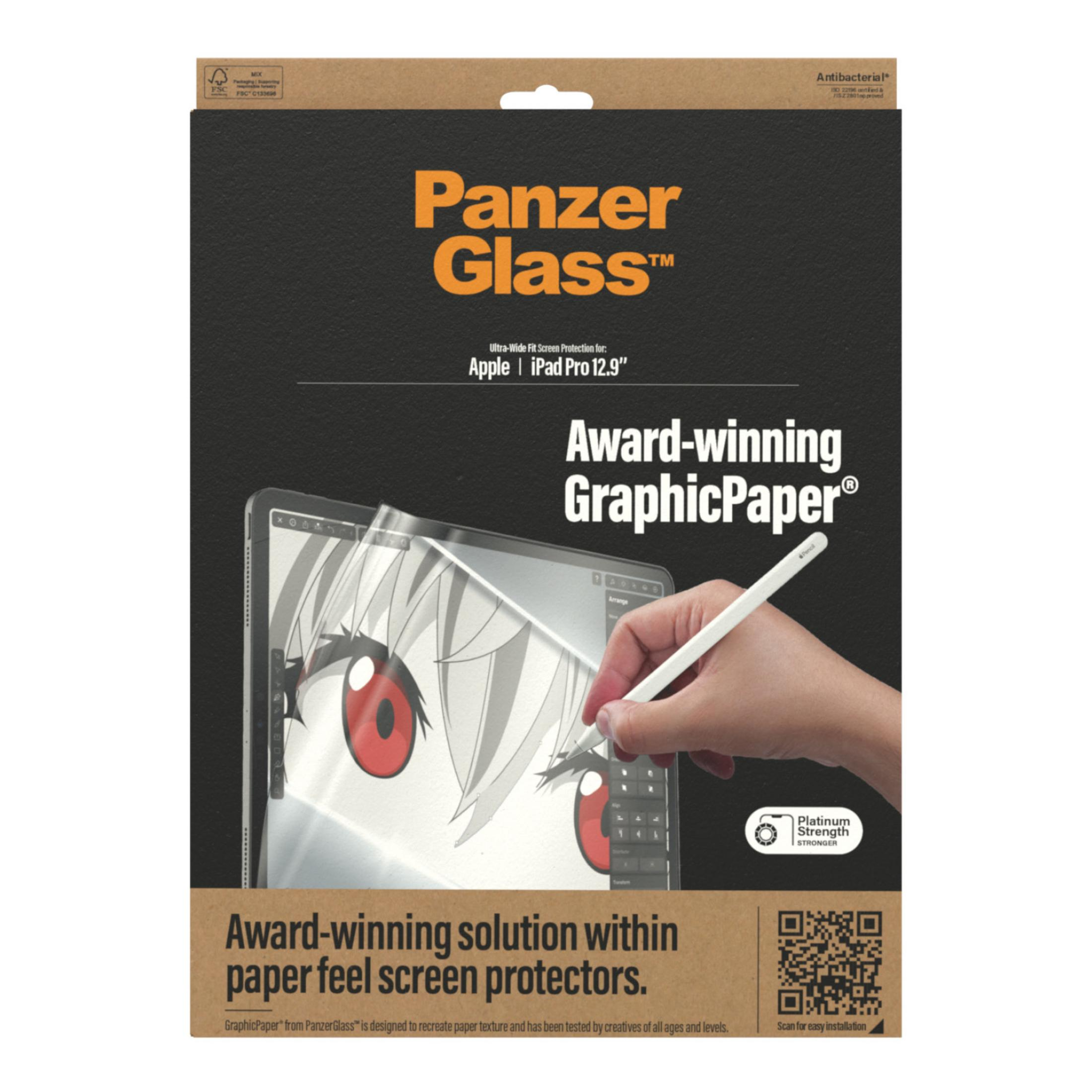 Opakowanie Panzer Glass GraphicPaper do iPada Pro 12.9 ze stylusem.