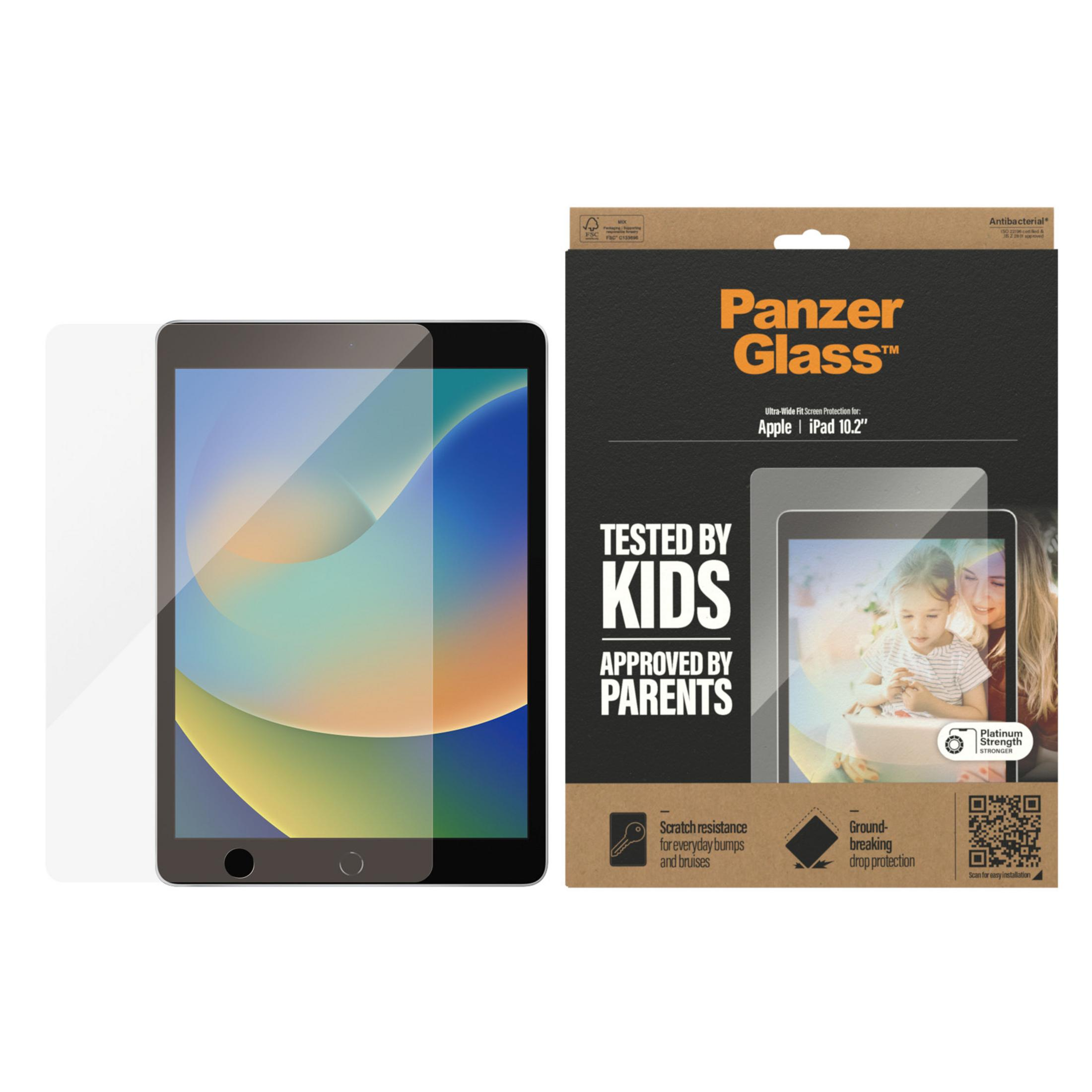 Panzer Glass per Apple iPad 10,2" con resistenza ai graffi e cadute.