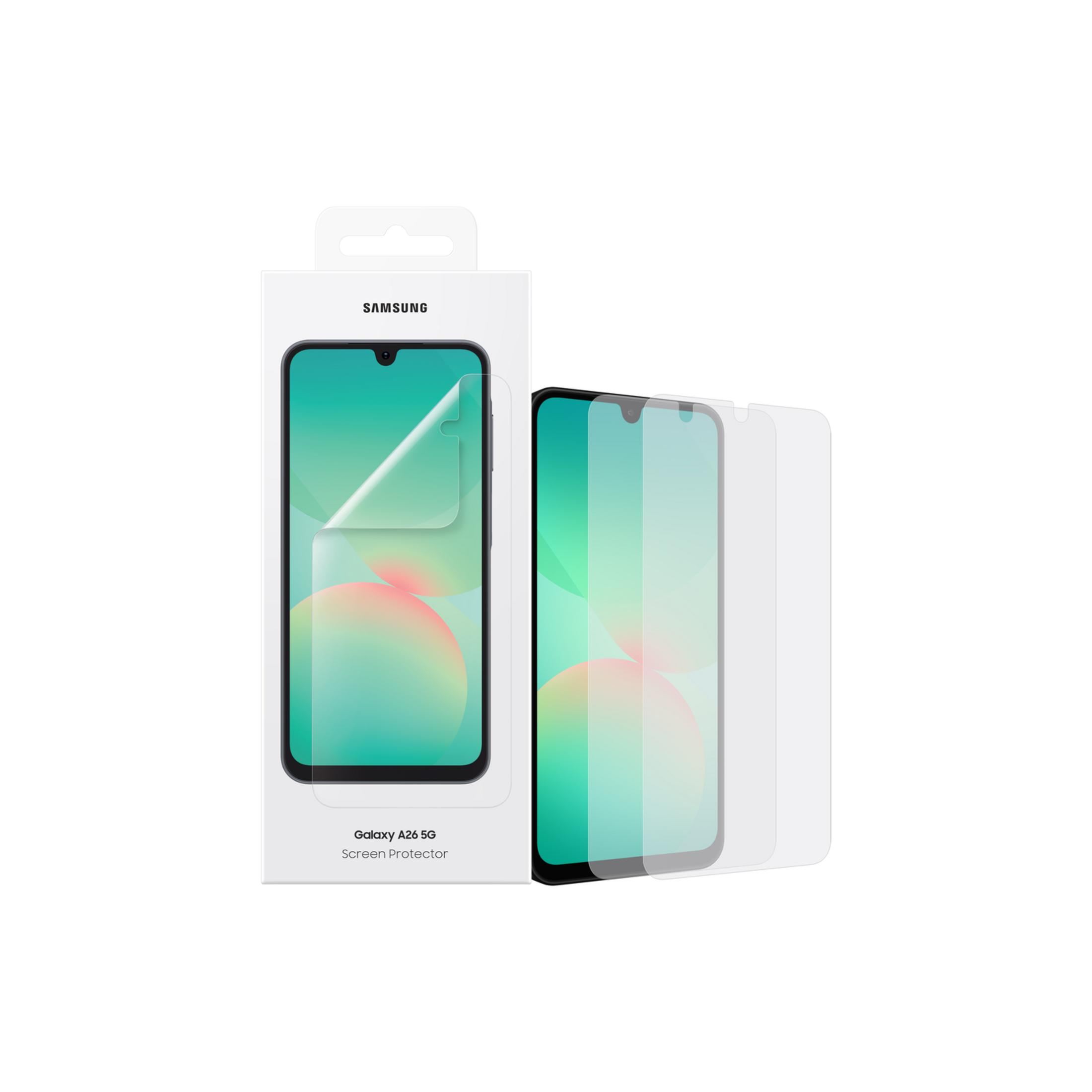 Folia ochronna Samsung Galaxy A26 5G w opakowaniu i osobno.