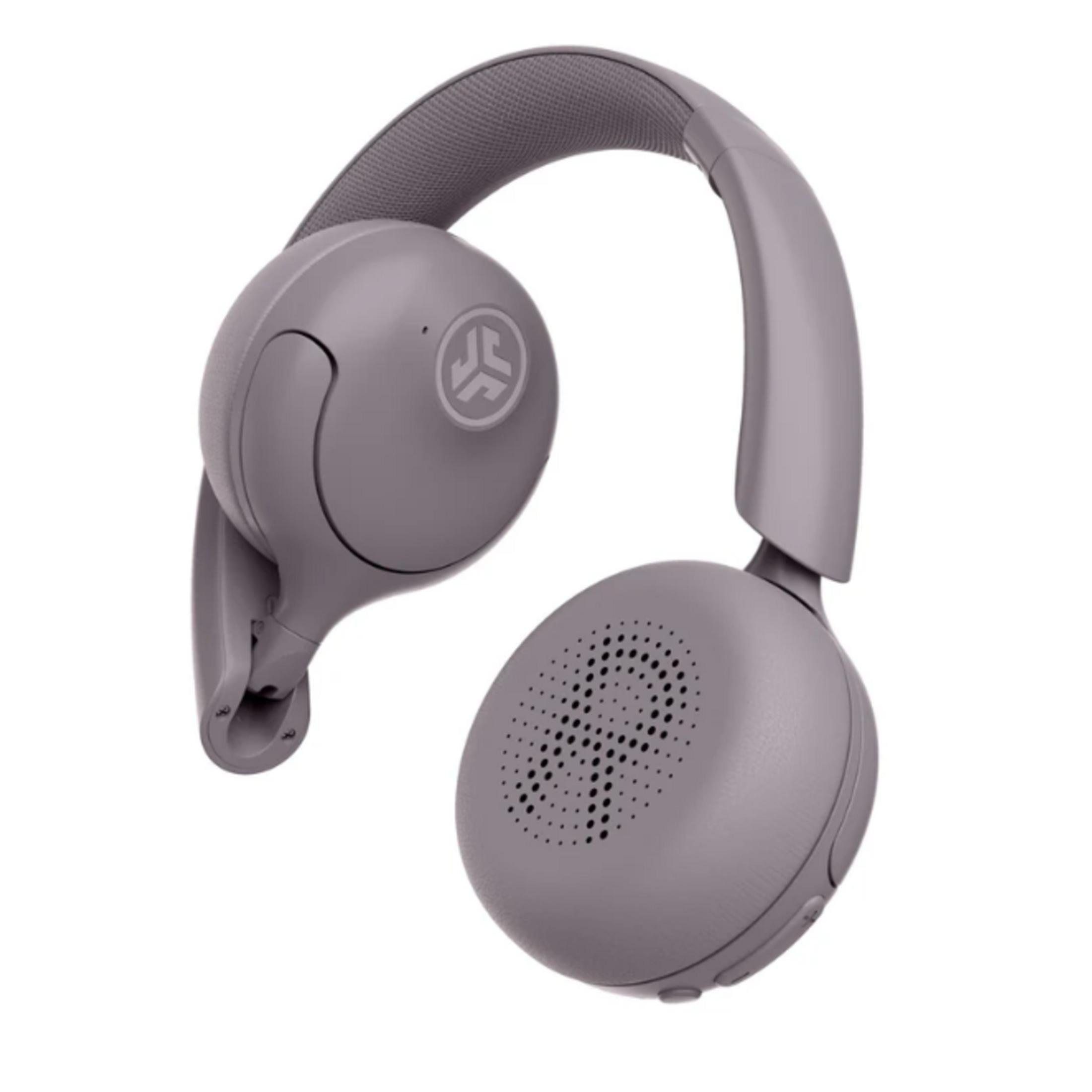 Casque supra-auriculaire gris avec bandeau rembourré et écouteurs perforés.