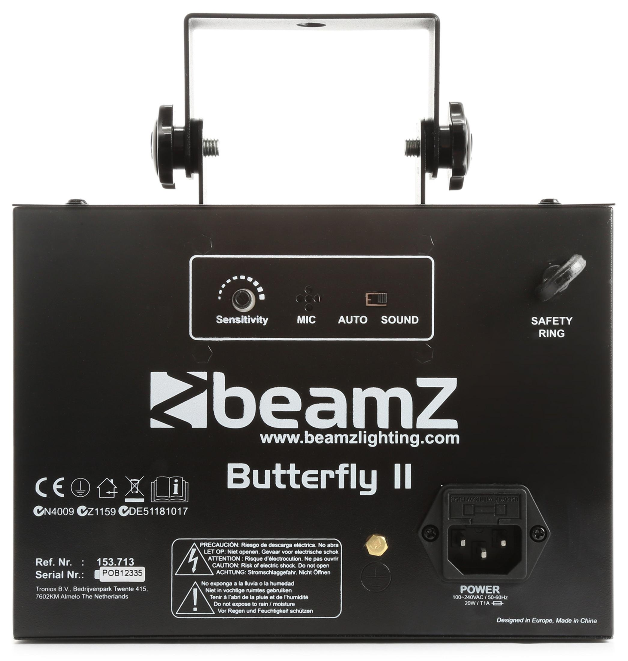Dispositivo negro con controles: Sensitivity, MIC, AUTO, SOUND, SAFETY RING.