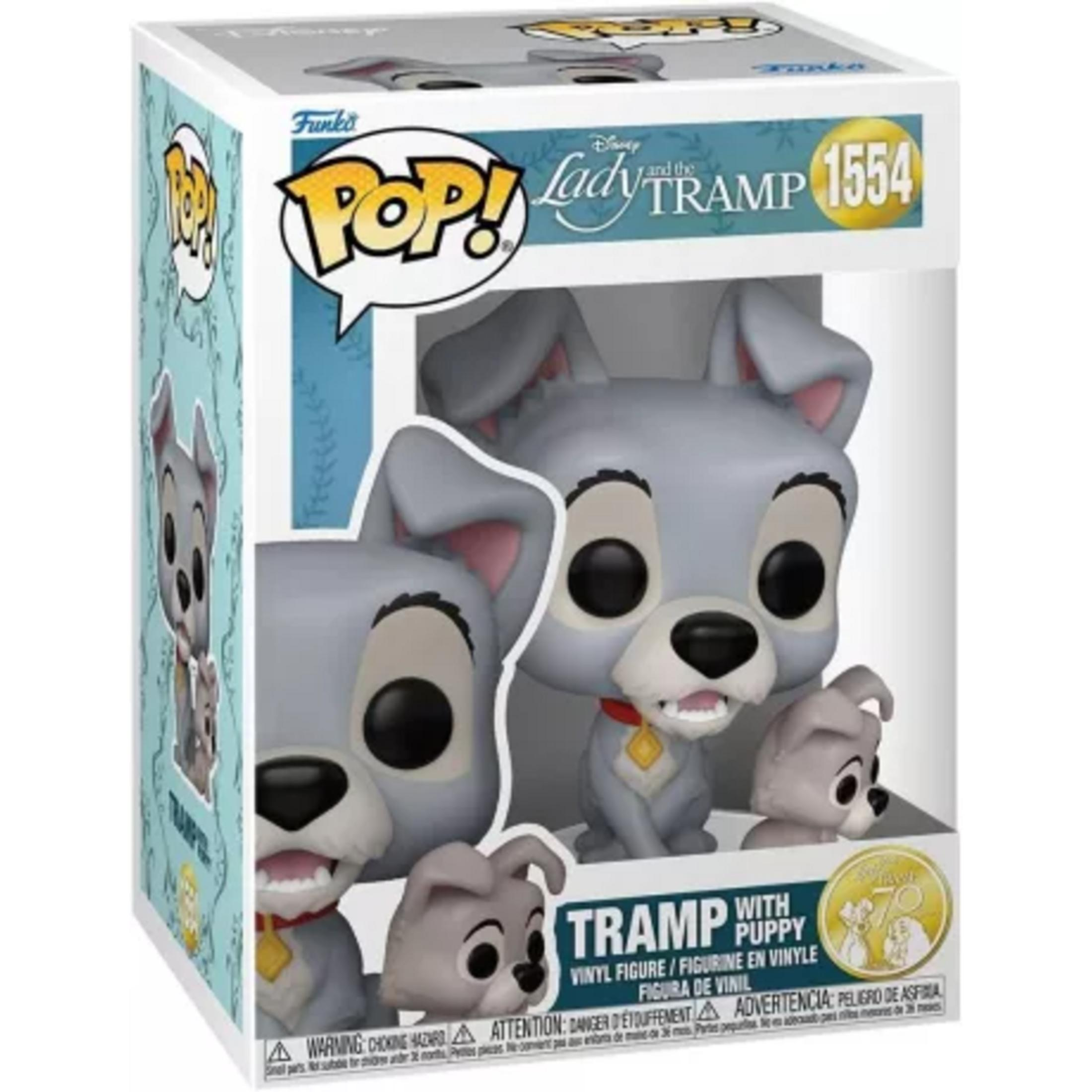 Figura de vinilo Funko Pop! de Golfo con cachorro, inspirada en La dama y el vagabundo.