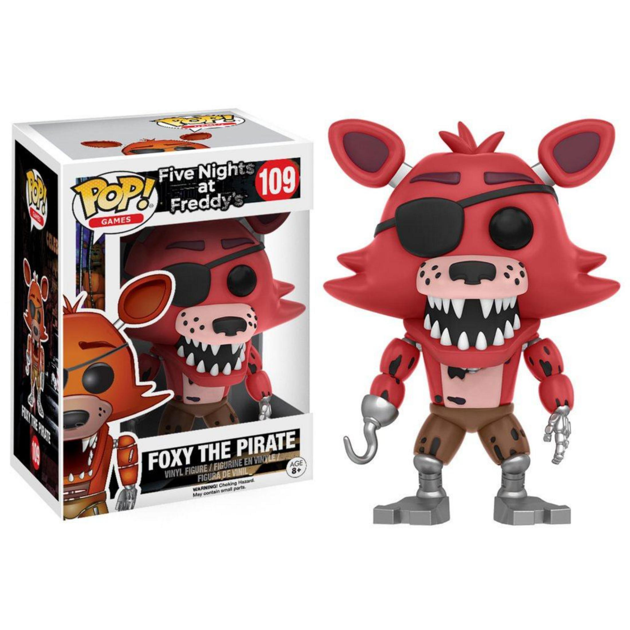 Figura de vinilo Foxy el Pirata de Funko Pop! con caja. Foxy tiene parche y mano de gancho.