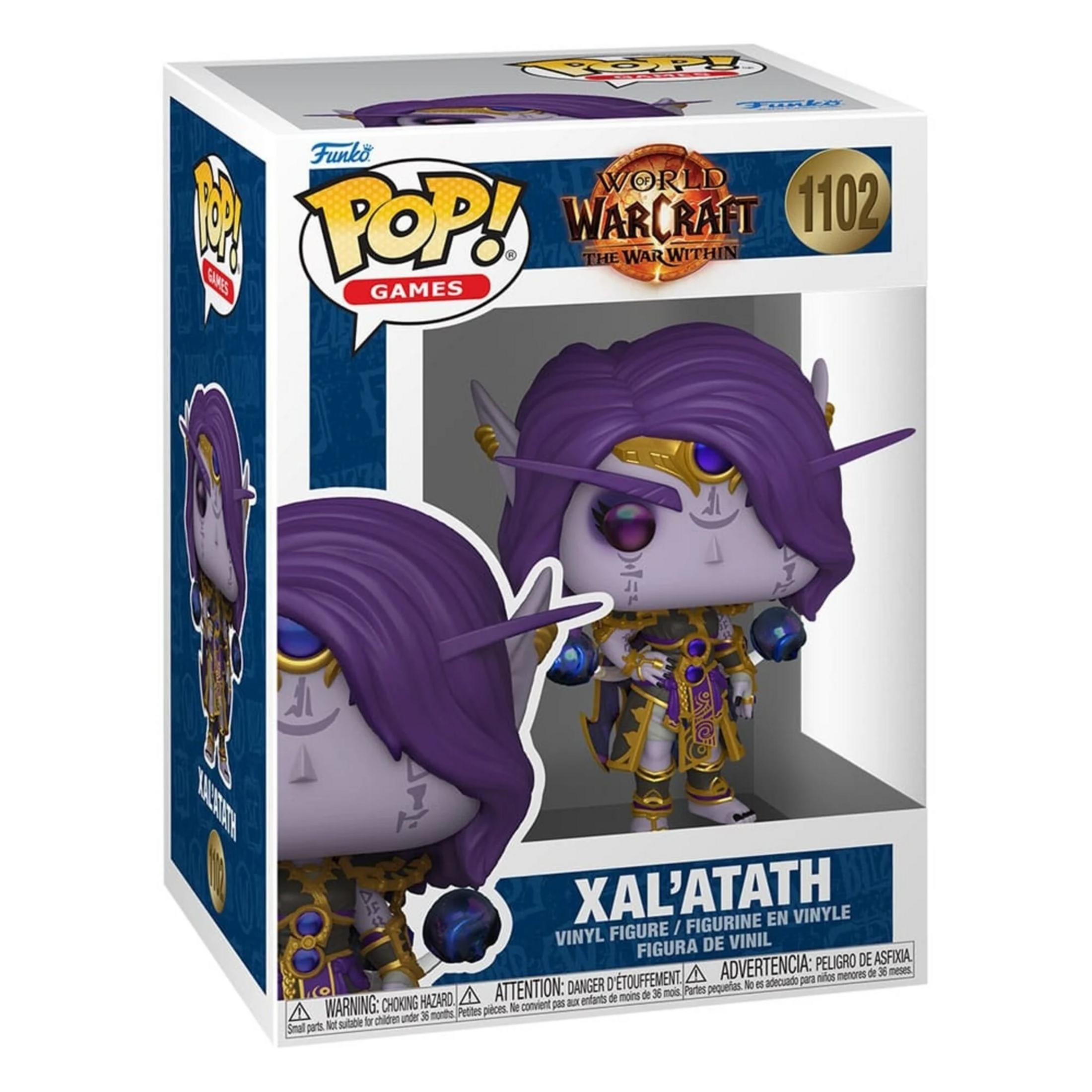 Figurka Funko Pop! winylowa Xal'atath z World of Warcraft w pudełku.