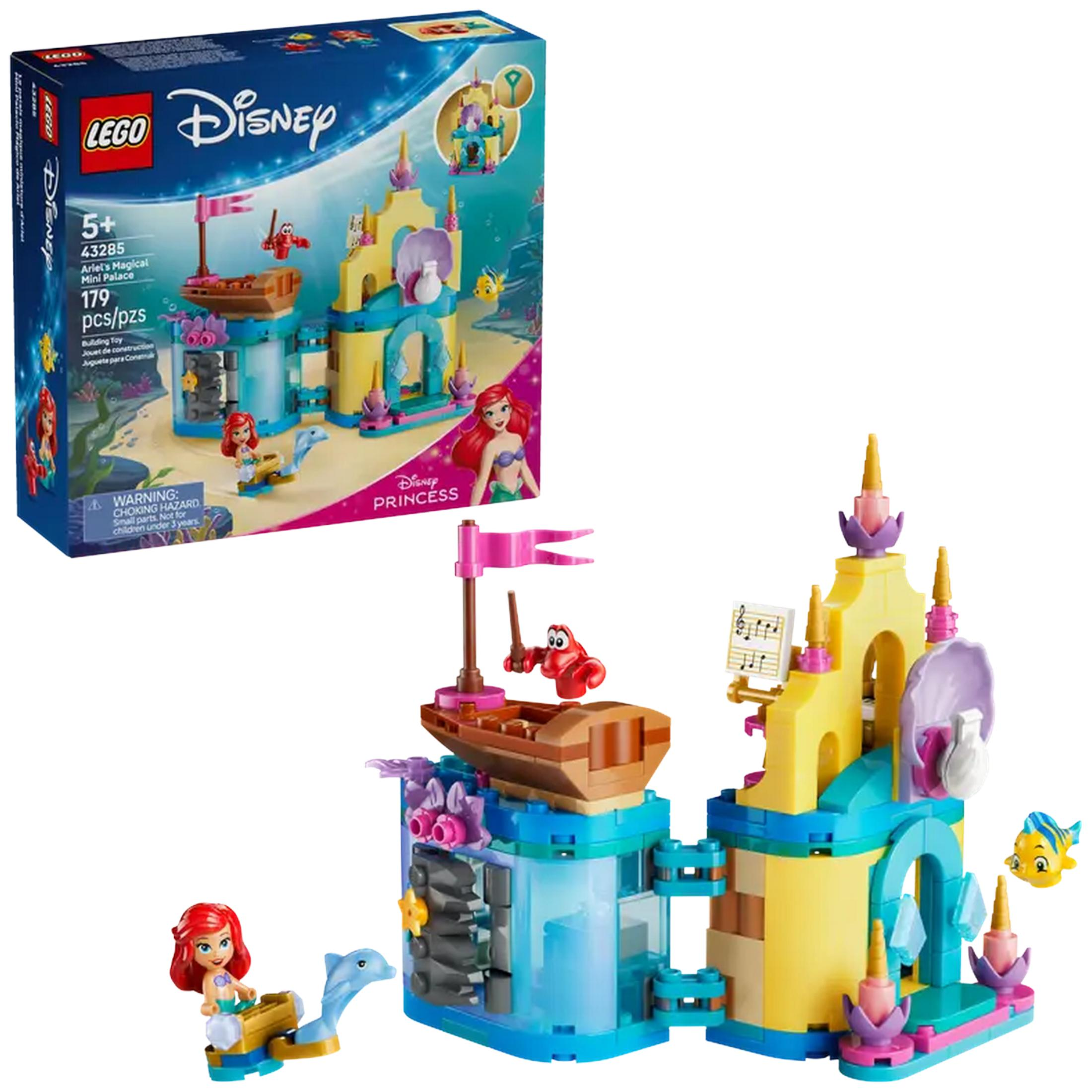 Set de construcción LEGO Disney Mini Palacio de Ariel con Ariel, Sebastián y Flounder.