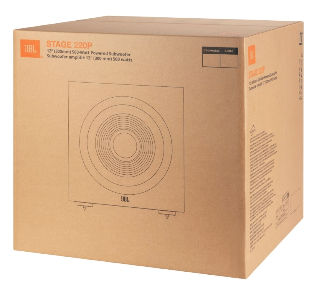 Pudełko subwoofera JBL Stage 220P 12 cali z opcjami kolorów.