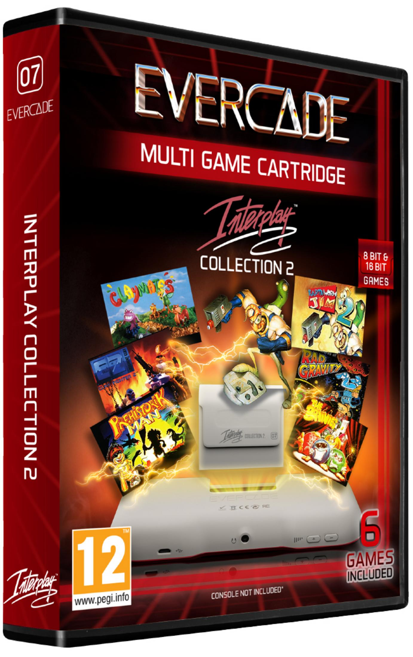 Evercade Cartuccia Multi Game Interplay Collection 2 con giochi e console.