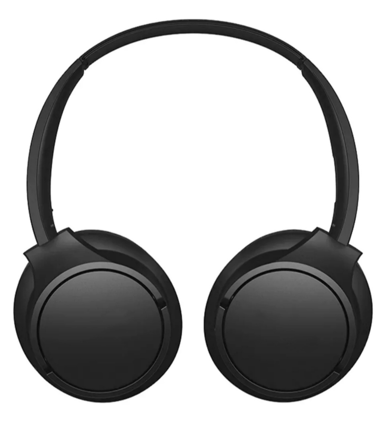 Schwarze Over-Ear-Kopfhörer mit gepolstertem Kopfbügel und runden Ohrmuscheln.