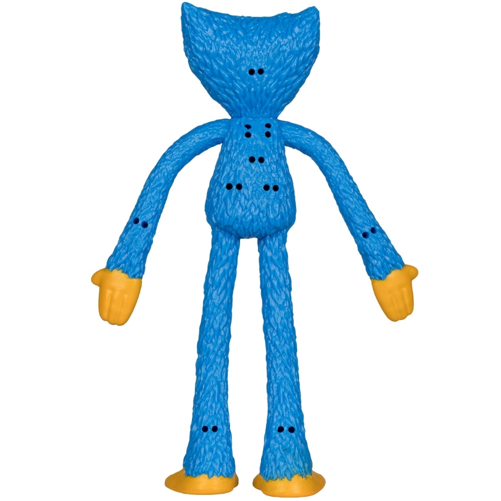 Una figura blu con mani e piedi gialli, su sfondo bianco.