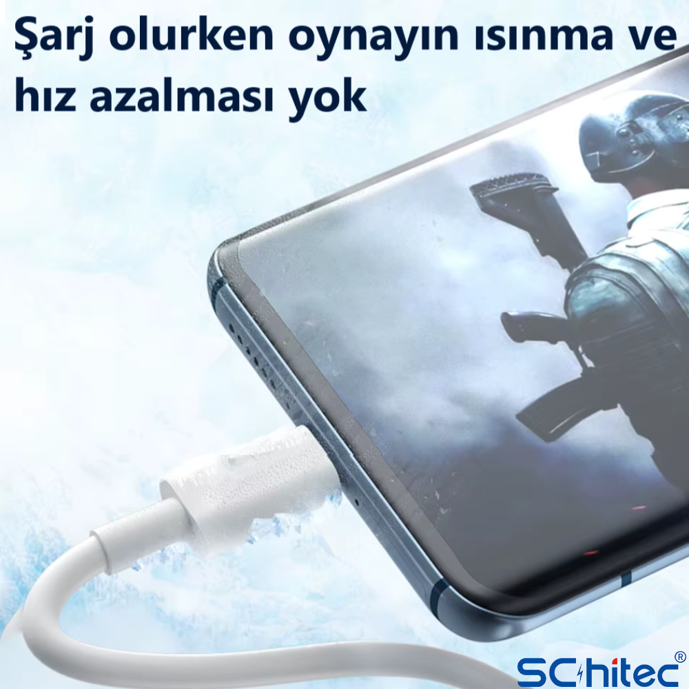 Isınma ve yavaşlama olmadan şarj olurken oyna. Ekranda oyun.