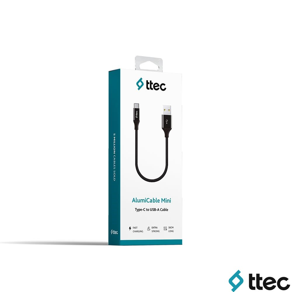 Ttec AlumiCable Mini Type-C - USB-A kablo ambalajı.
