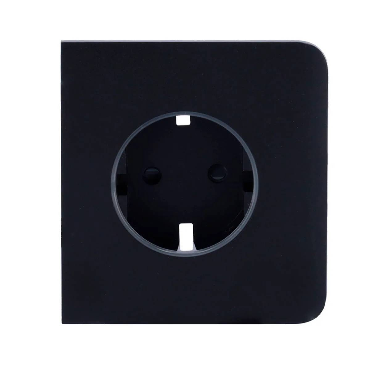 Presa elettrica nera con fori rotondi per spine