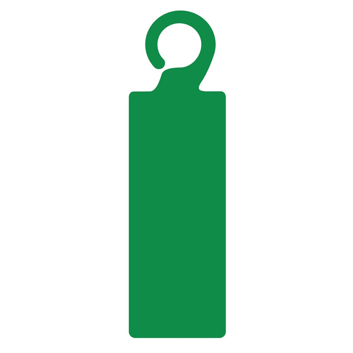 Un appendiporta verde con un anello per appenderlo.