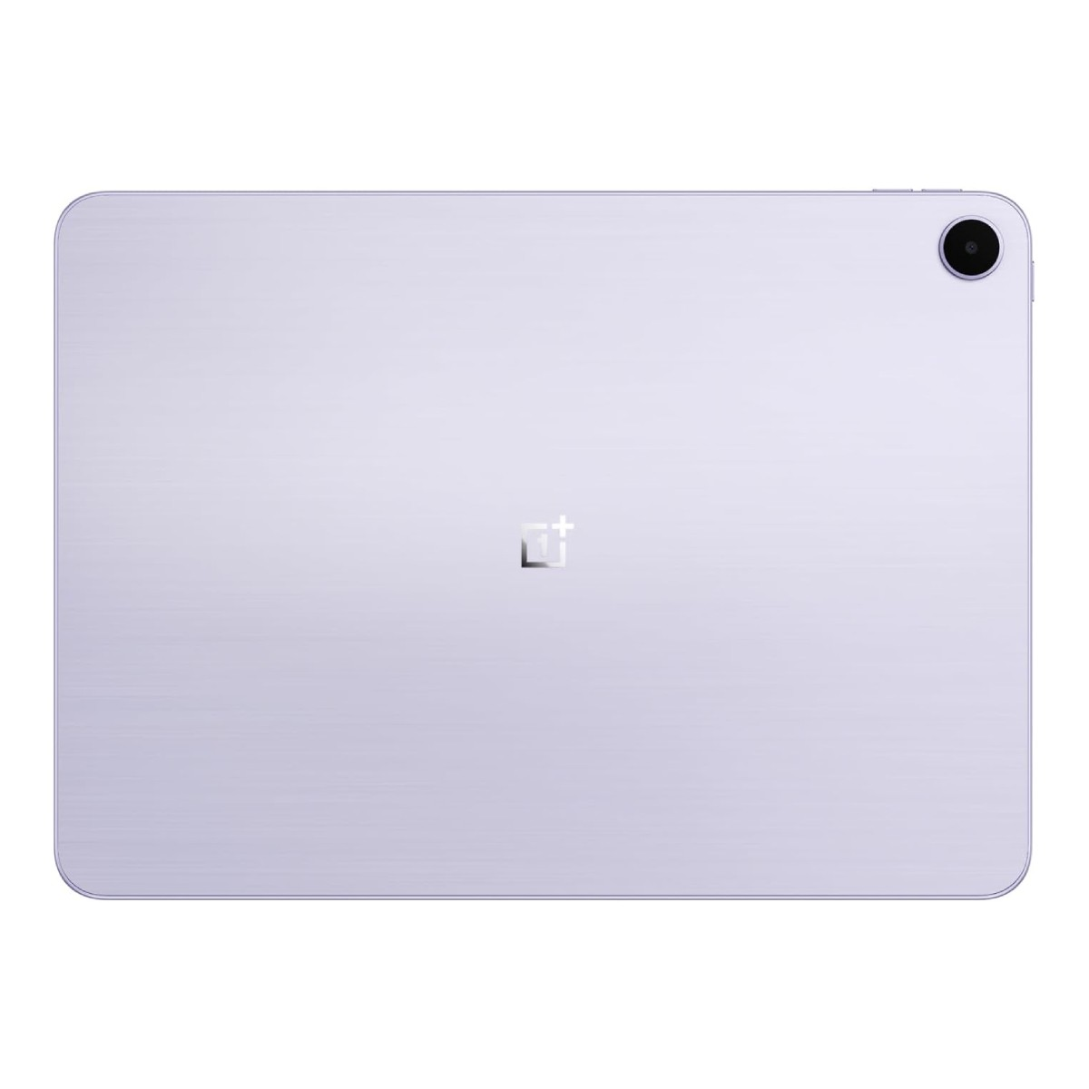 Un tablet viola con logo OnePlus e fotocamera posteriore.