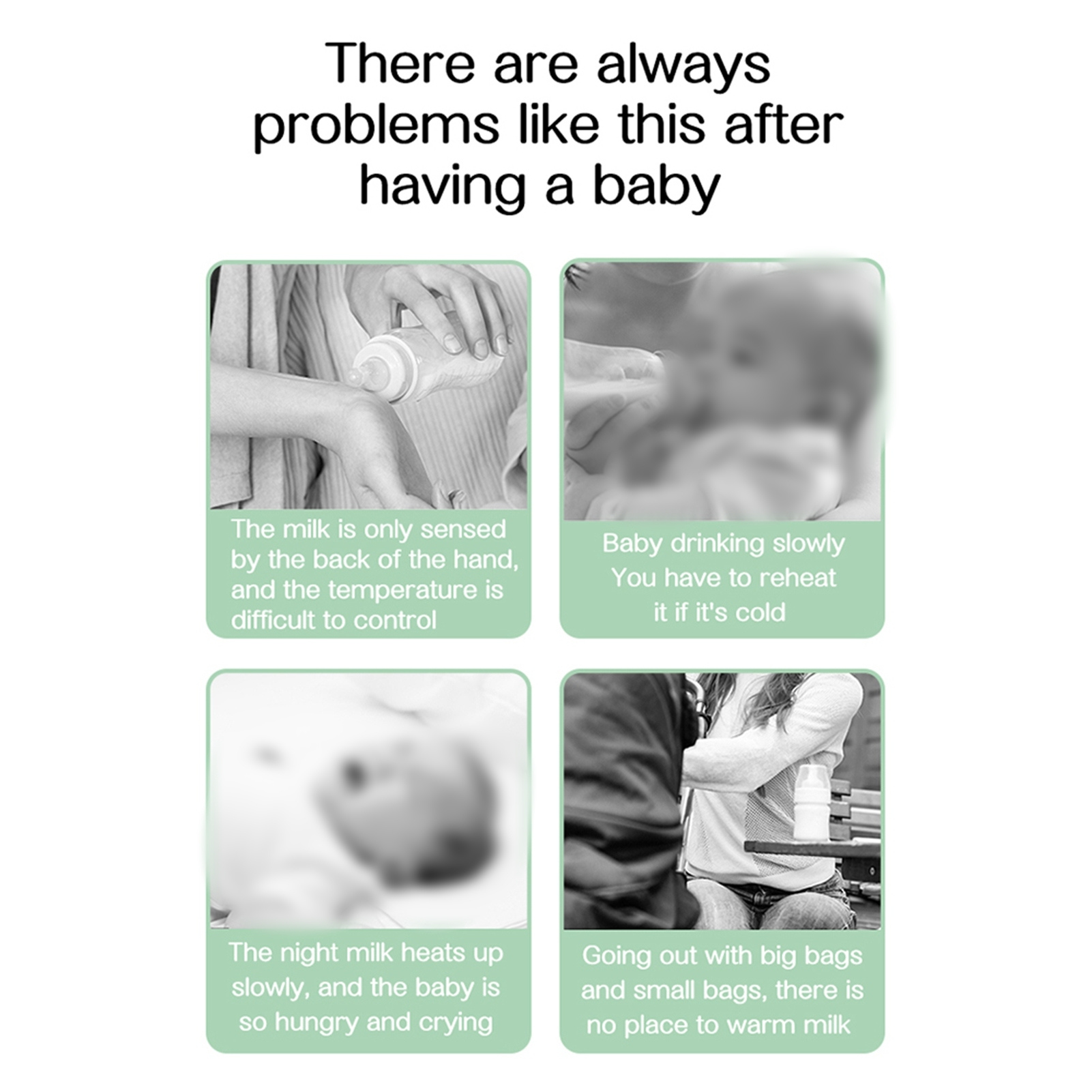 Ein Baby trinkt langsam Milch, die schwer zu kontrollieren ist. Nachts ist das Baby hungrig und weint.