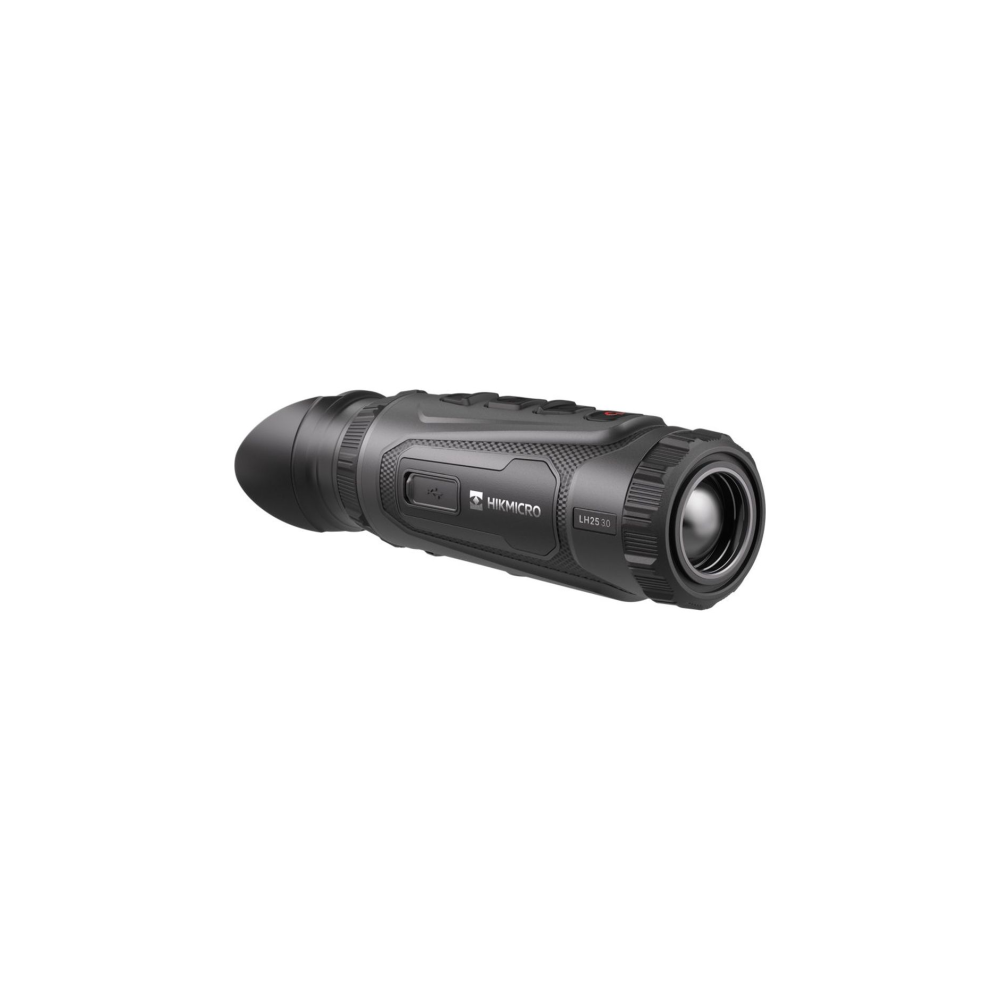 A black thermal imaging device with HIKMICRO logo and LH25 30 label.