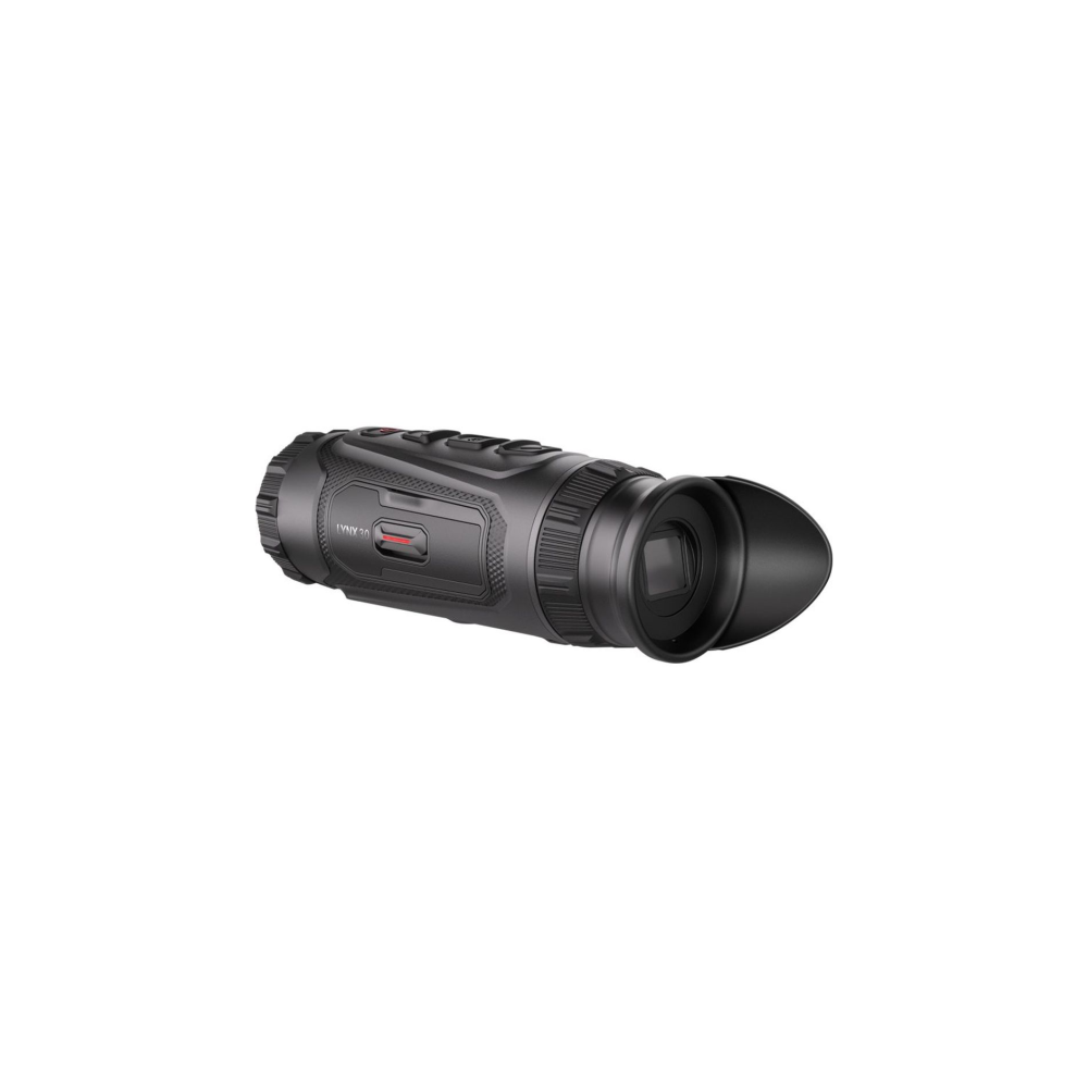 A black digital night vision monocular with buttons and an eyepiece.