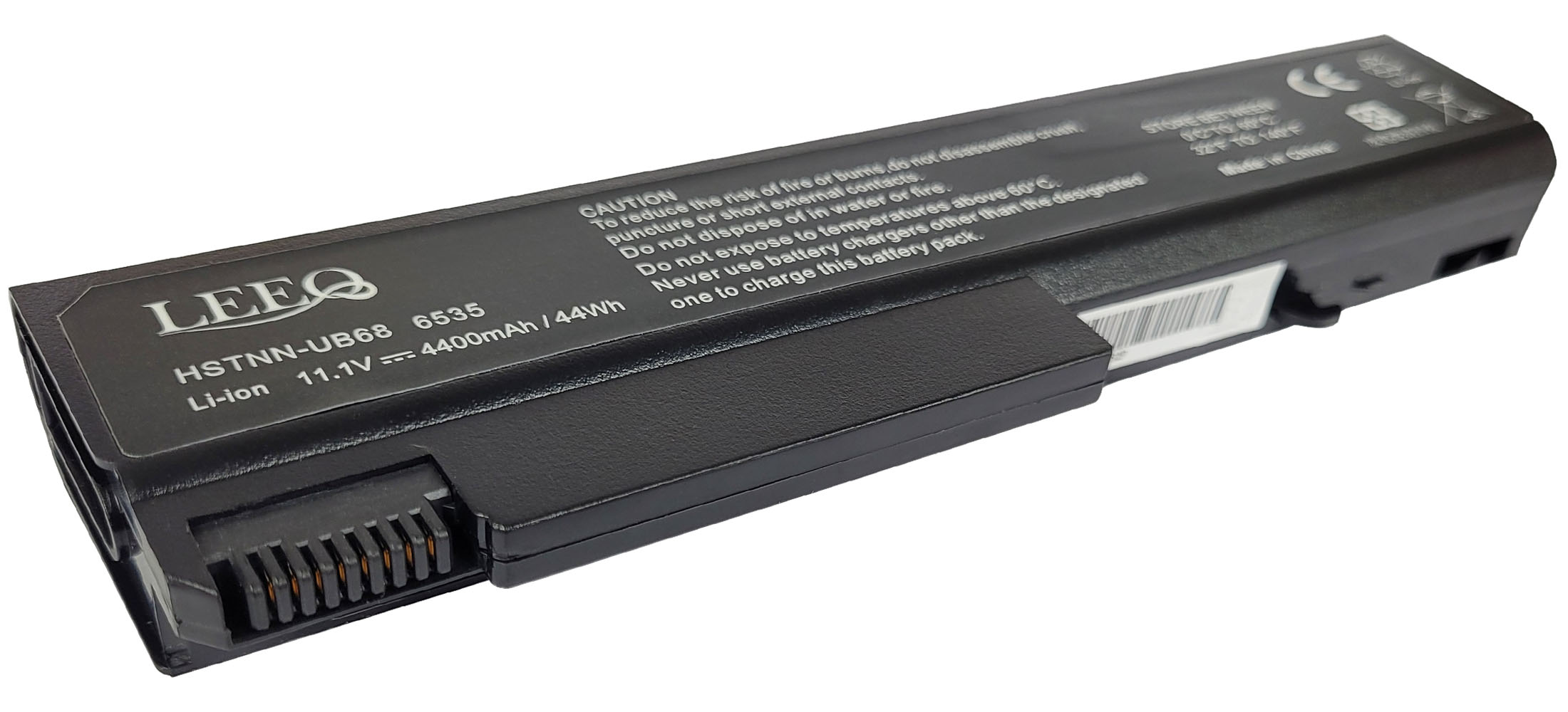 Czarna bateria do laptopa z logo LEEQ, model HSTNN-UB68, 11,1V.