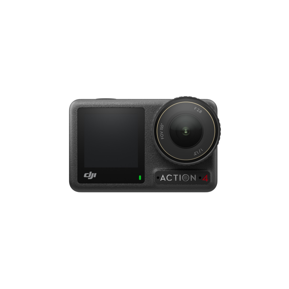 Black action camera with screen and lens, labeled "Action 4".