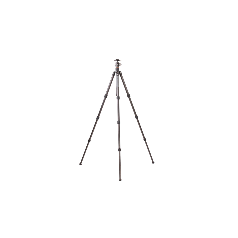 A tripod with three legs stands on a white background.