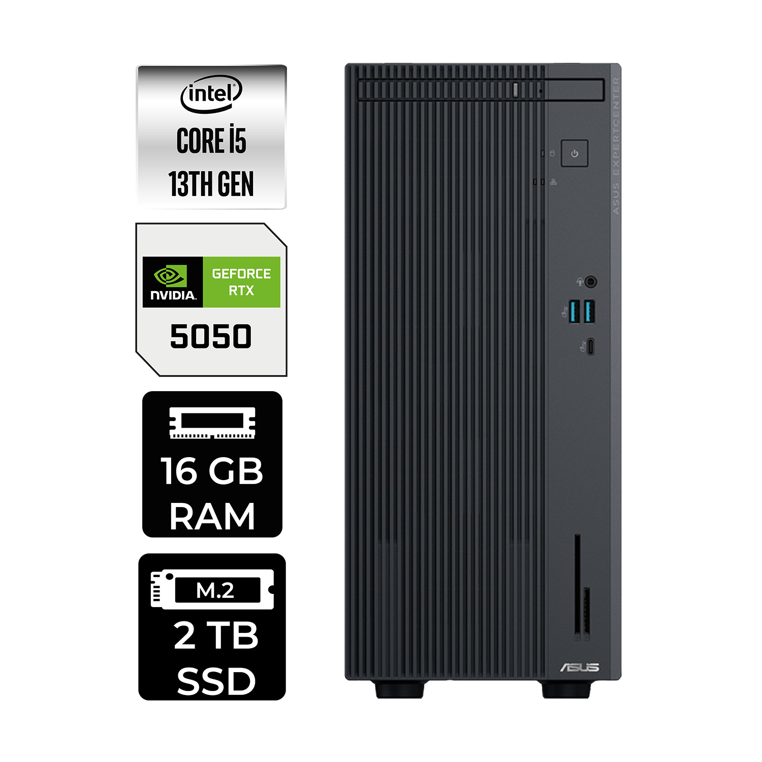 ASUS EC P500MV RTX5050 8GB P500I513428512B0DP483 PER4 Bellek Intel Core i5-13420H 16 GB RAM 2 TB SSD FreeDOS Masaüstü Bilgisayar