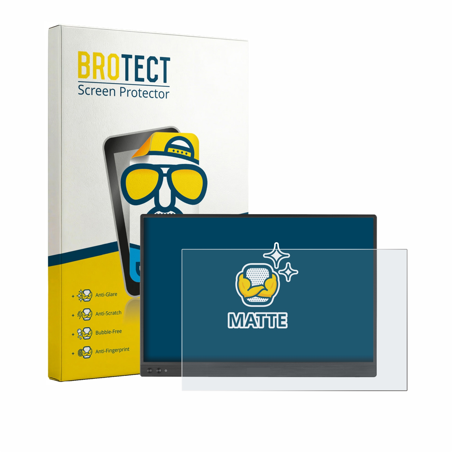 BROTECT Displayschutzfolie mit Matten-Finish auf einem Bildschirm.