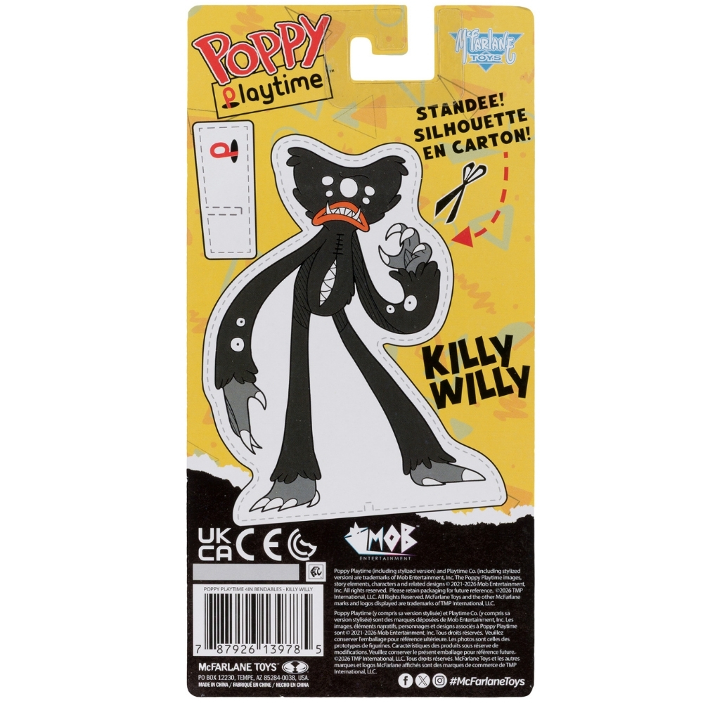 Confezione per la figura Killy Willy di Poppy Playtime, con il mostro sul davanti.