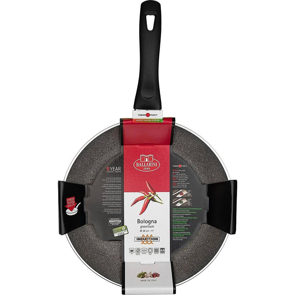 Ballarini Bologna Granitium Pfanne mit schwarzem Griff, 28 cm, Induktion.