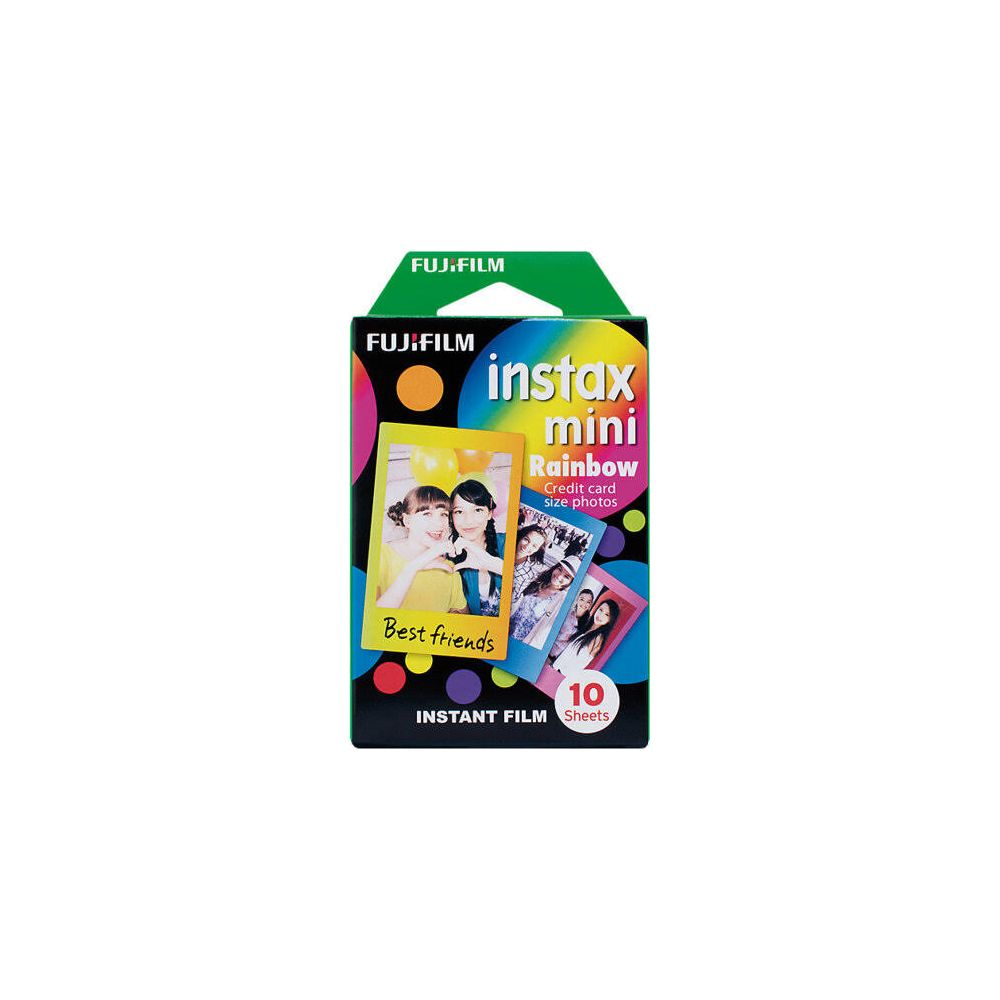Fujifilm Instax Mini Rainbow Sofortbildfilm-Packung mit 10 Blatt.