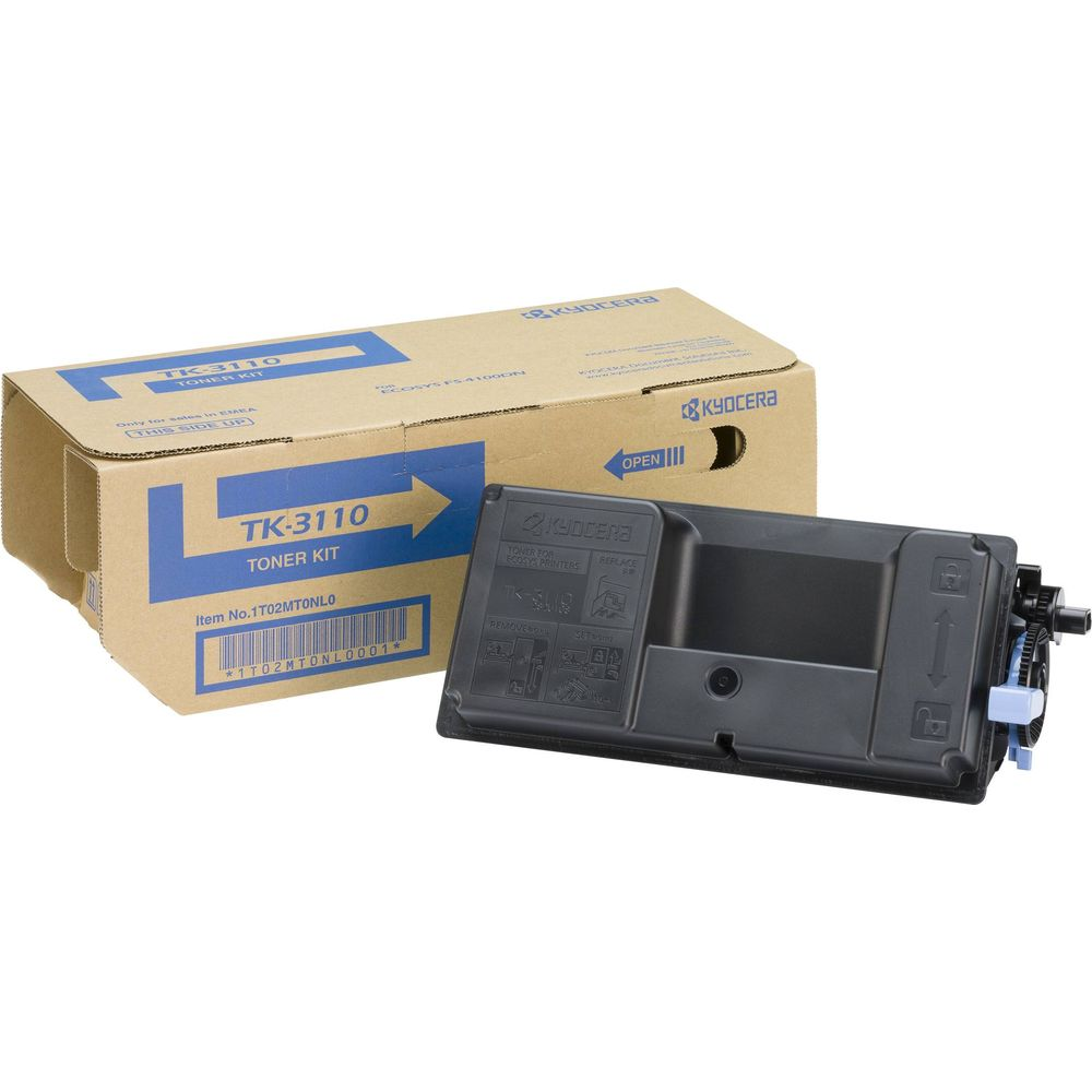 Kit toner Kyocera TK-3110 in scatola e singolo.