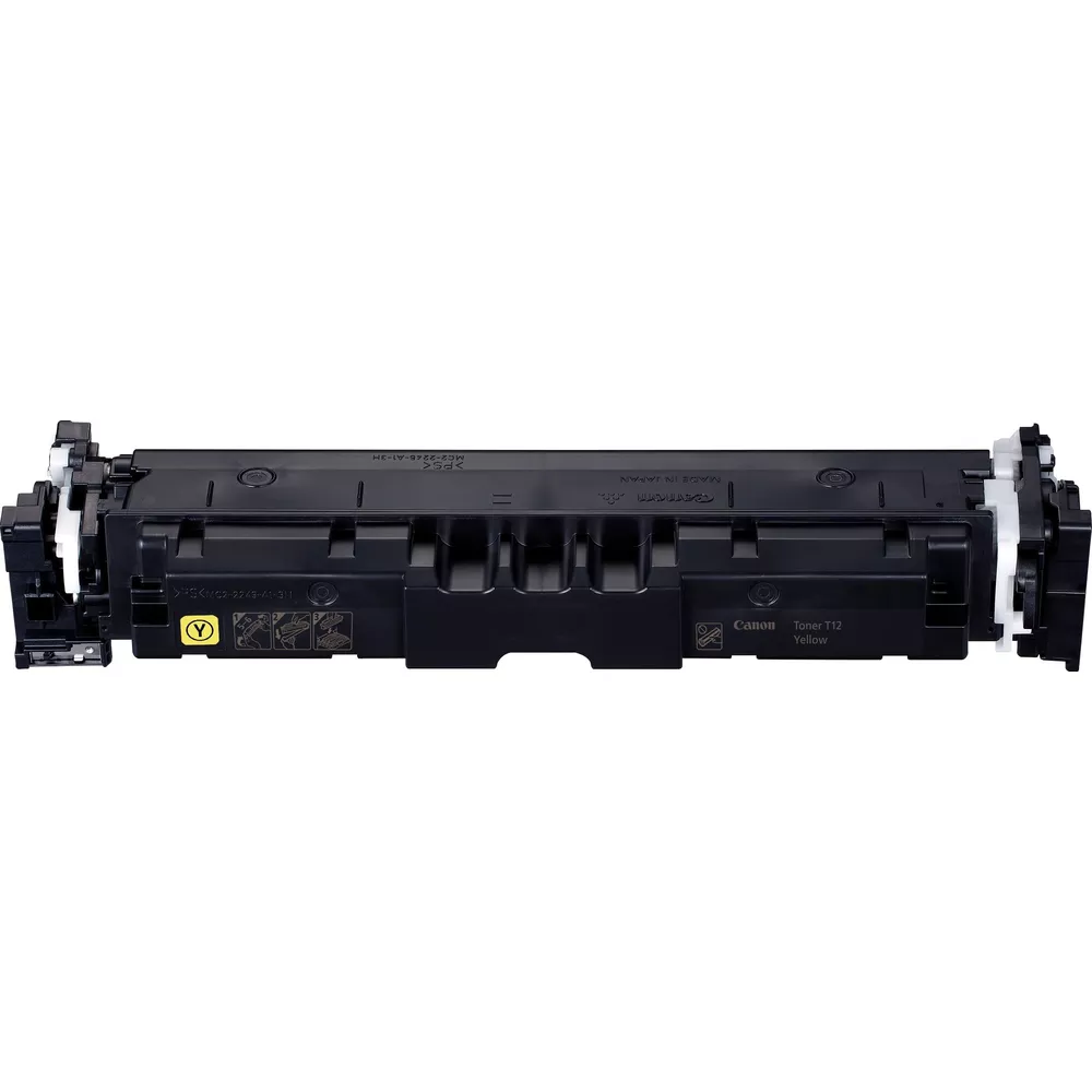 Black Canon Toner T12 in yellow with white and black casing.