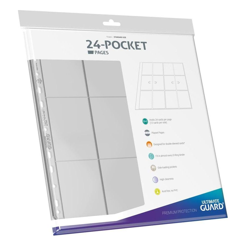 Lot de 24 pochettes protectrices pour cartes, taille standard, par Ultimate Guard.