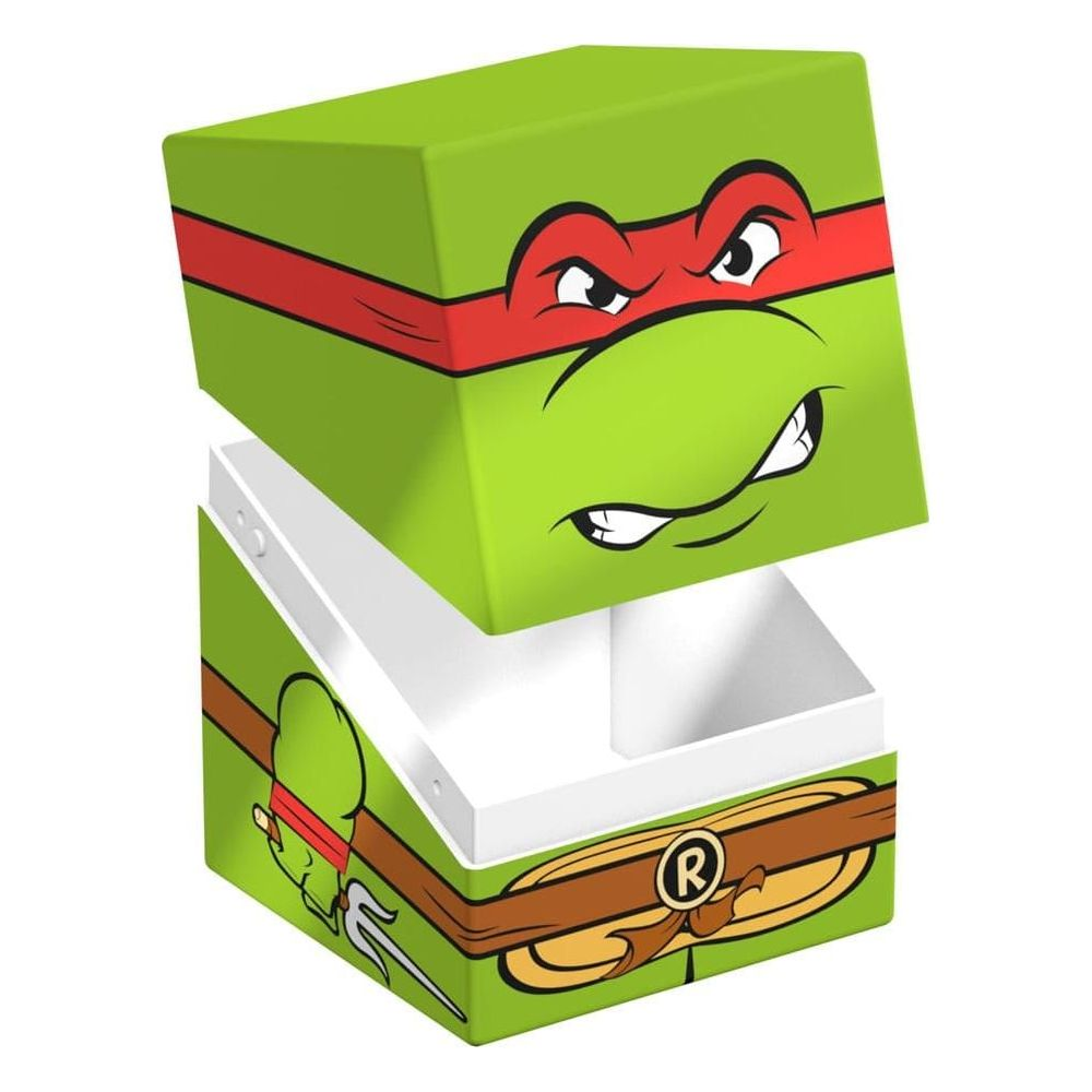 Boîte verte des Tortues Ninja Mutantes Adolescentes avec le visage de Raph.