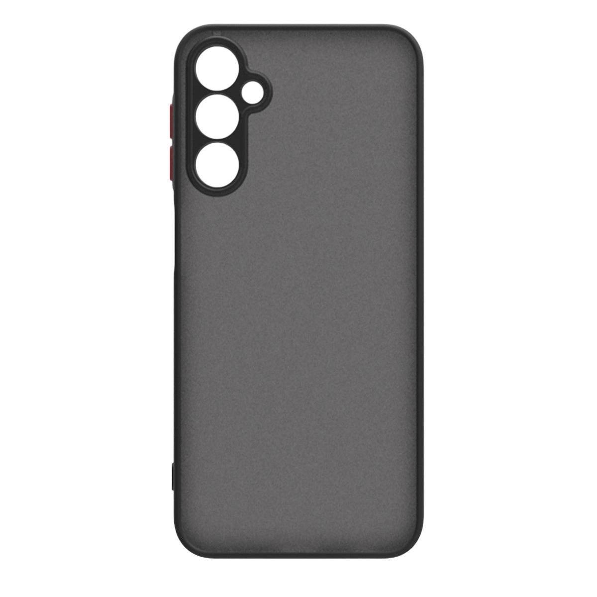 Üç kamera lens açıklığına sahip koyu renkli bir telefon kılıfı.