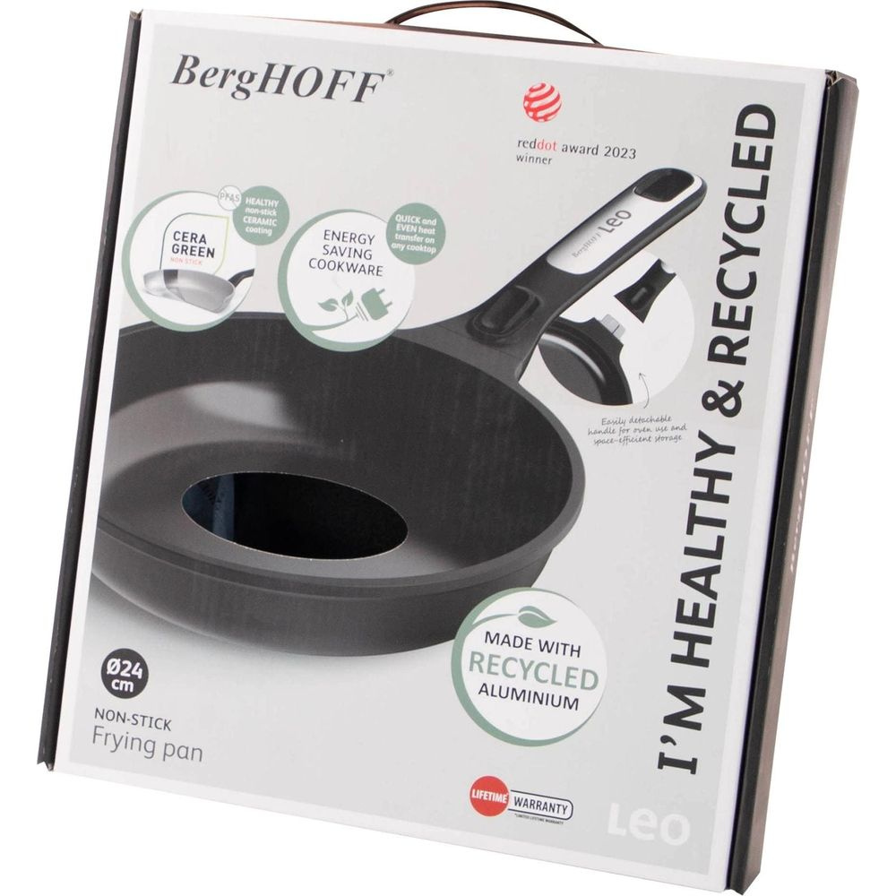 BergHOFF 24cm non-stick frying pan made from recycled aluminum.