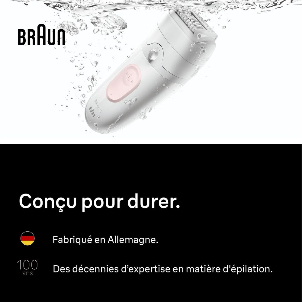Epilatore Braun in acqua. "Made in Germany" e 100 anni di esperienza.