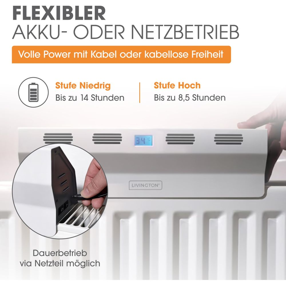 Viene mostrato un dispositivo a batteria o alimentato dalla rete. Ci sono due livelli: Basso e Alto.