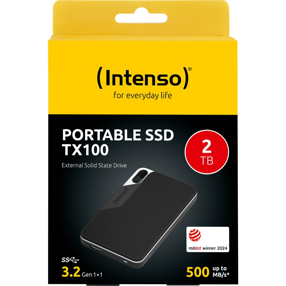 Intenso Portable SSD TX100, 2To, SSD externe 500Mo/s.
