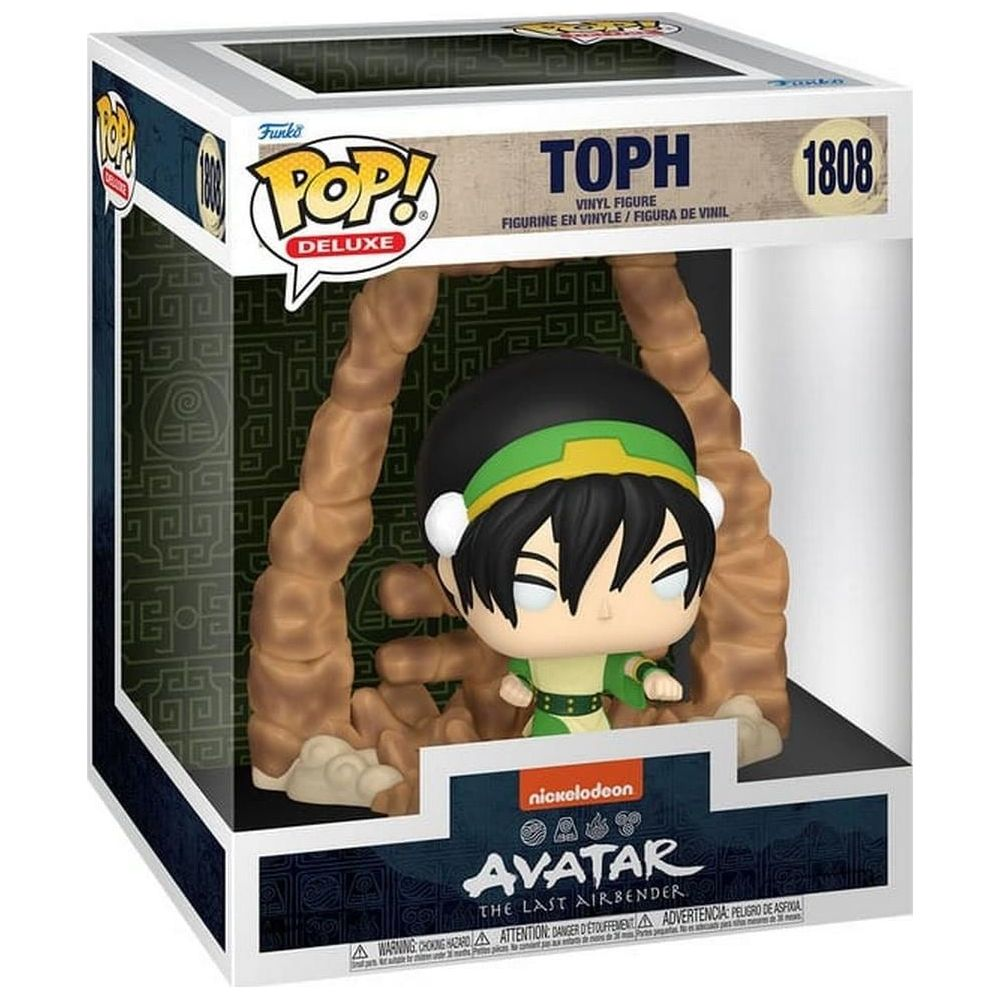 Action figure Funko Pop! Deluxe Toph di Avatar: The Last Airbender in scatola.