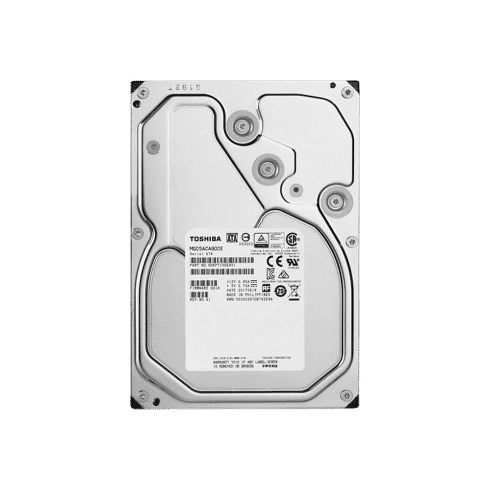 Toshiba hard drive model MG05SACAB00E, Made in Philippines.
